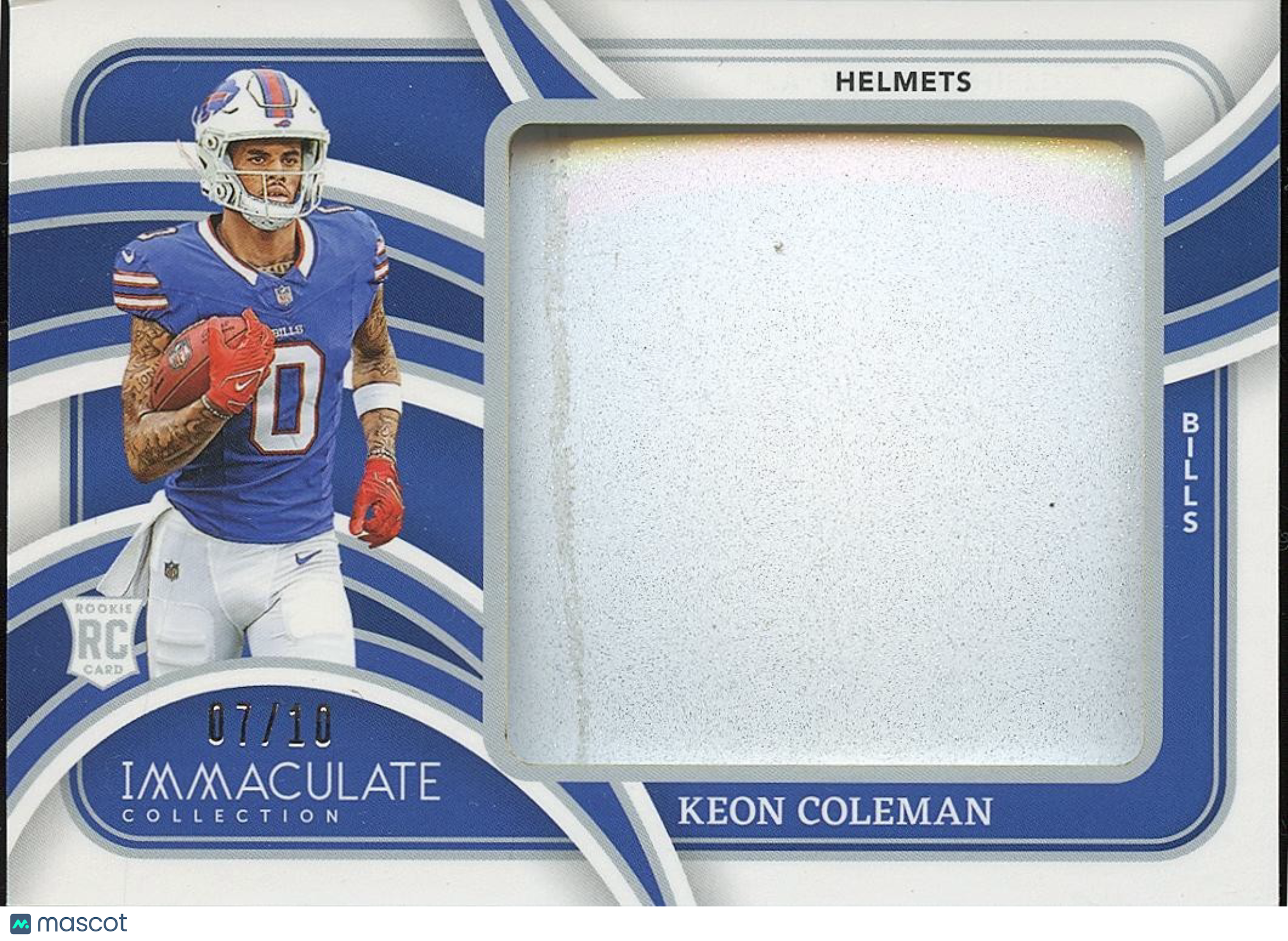 Keon Coleman 2024 Immaulate Helmets RC Rookie Buffalo Bills 7/10