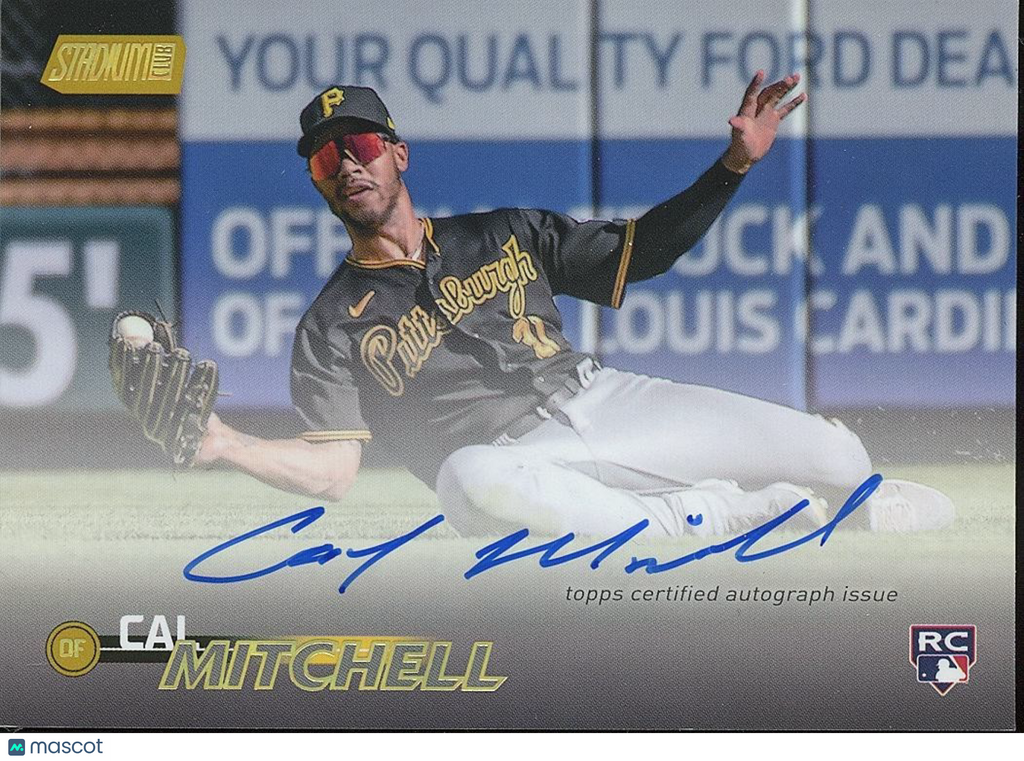 Cal Mitchell 2023 Stadium Club Auto Autograph RC 1/1 One of One Pirates