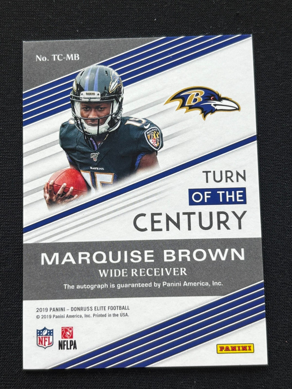 Marquise Brown 2019 Elite Auto Autograph RC Rookie Baltimore Ravens 24/75