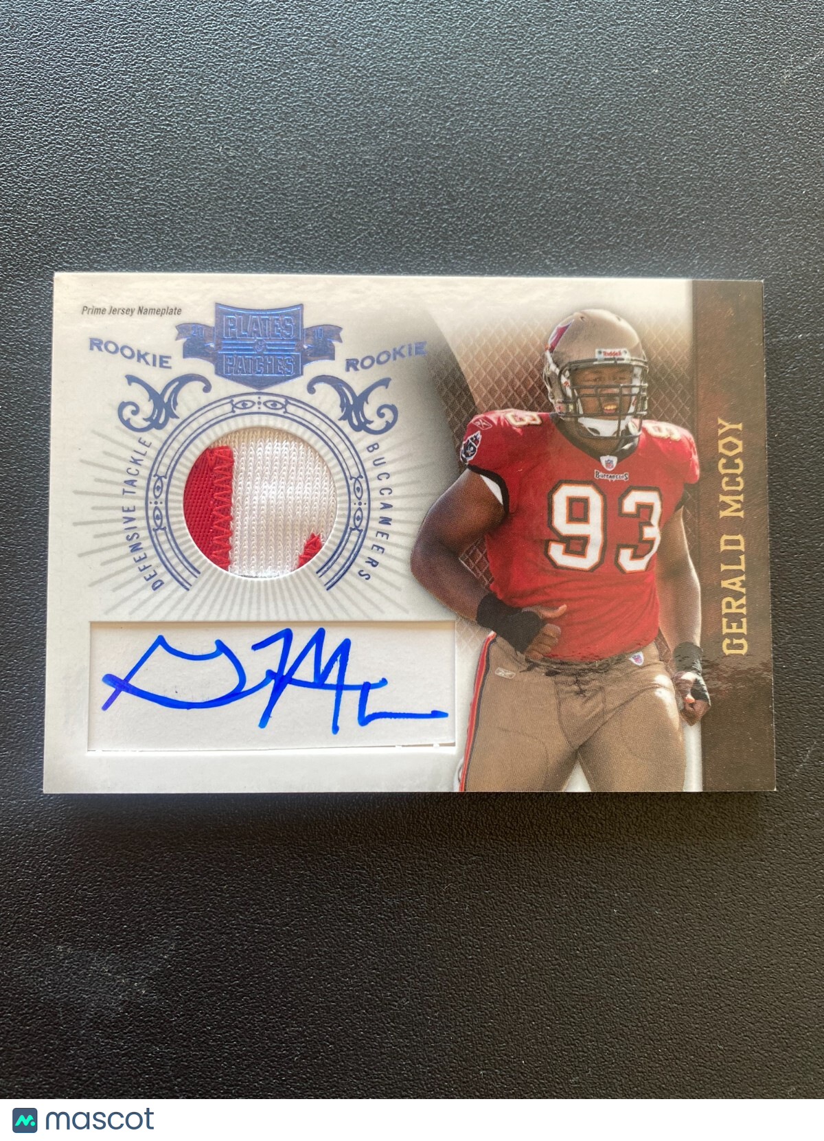 Gerald Mccoy 2010 Plates & Patches Auto Autograph Patch RC Buccaneers 24/25