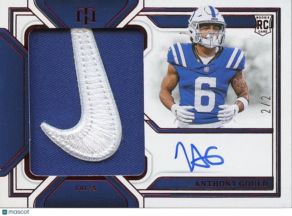 Anthony Gould 2024 National Treasures Auto Autograph NIKE Swoosh RC Colts 2/2