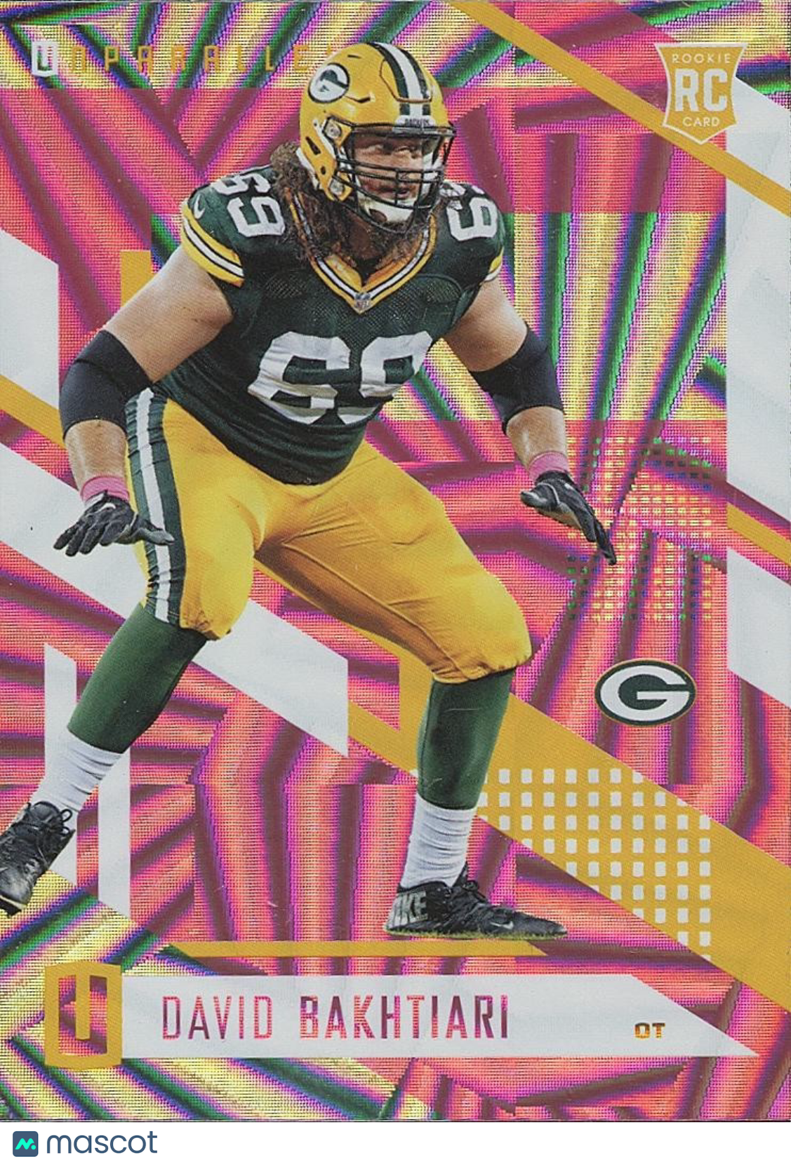 David Bakhtiari 2017 Unparalleled Pink Wedges Rookie RC Green Bay Packers