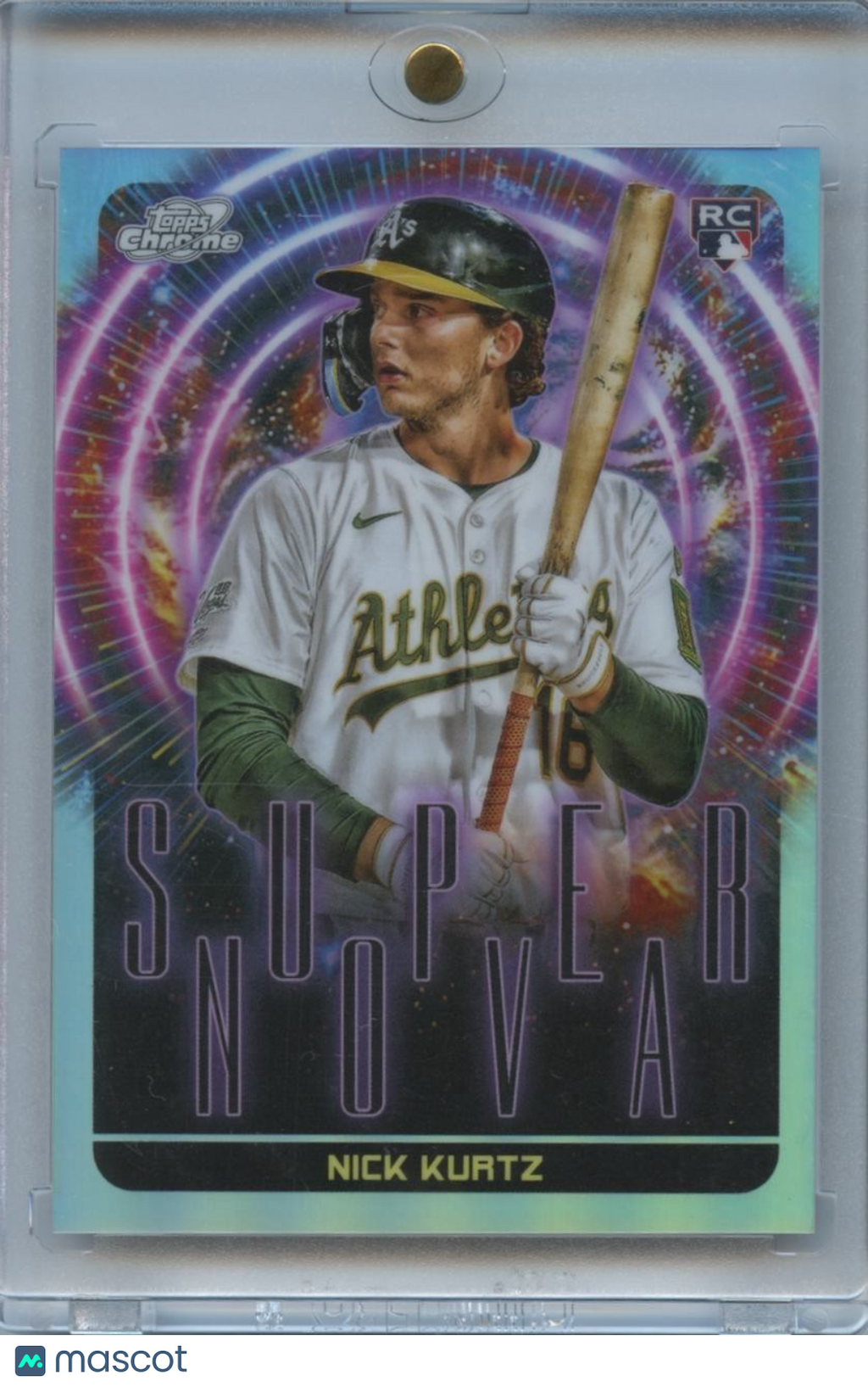 Nick Kurtz 2025 Topps Chrome Cosmic Super Nova SSP SHORTPRINT RC Athletics