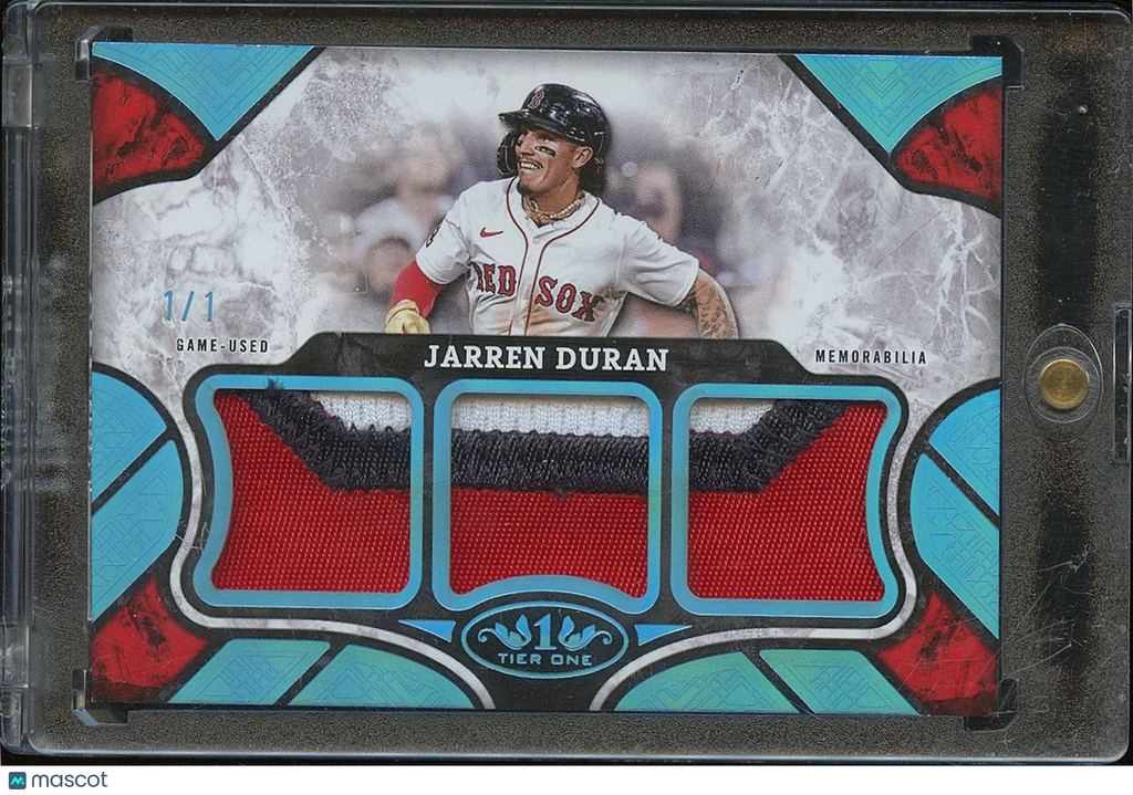 Jarren Duran 2025 Tier One Game Worn Patch Boston Red Sox 1/1 One Of One
