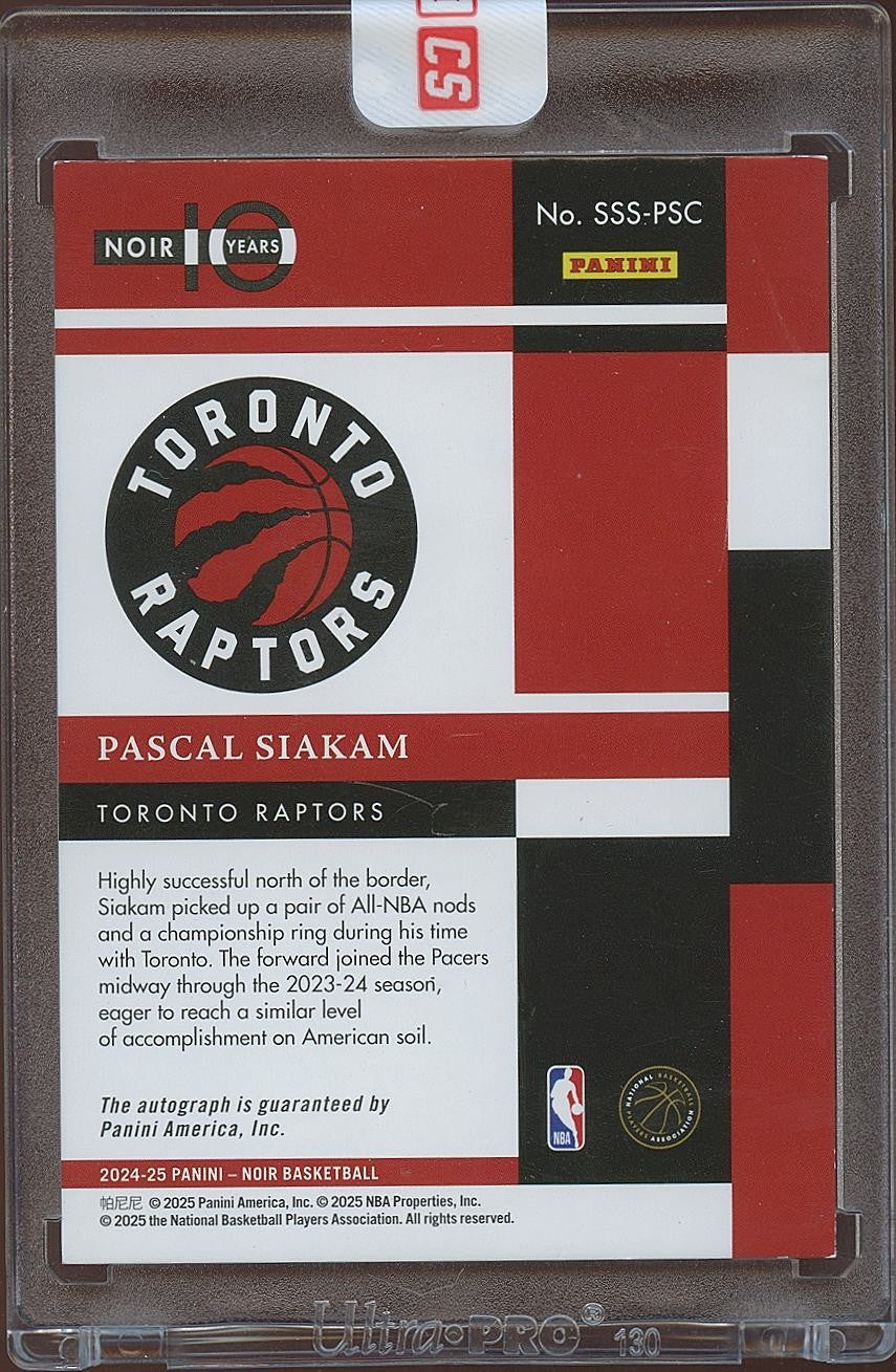 Pascal Siakam 2024-25 NOIR Sneaker Spotlight Auto Autograph Raptors 70/99