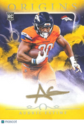 Audric Estime 2024 Origins GOLD Ink Auto Autograph SSP RC Denver Broncos 10/10