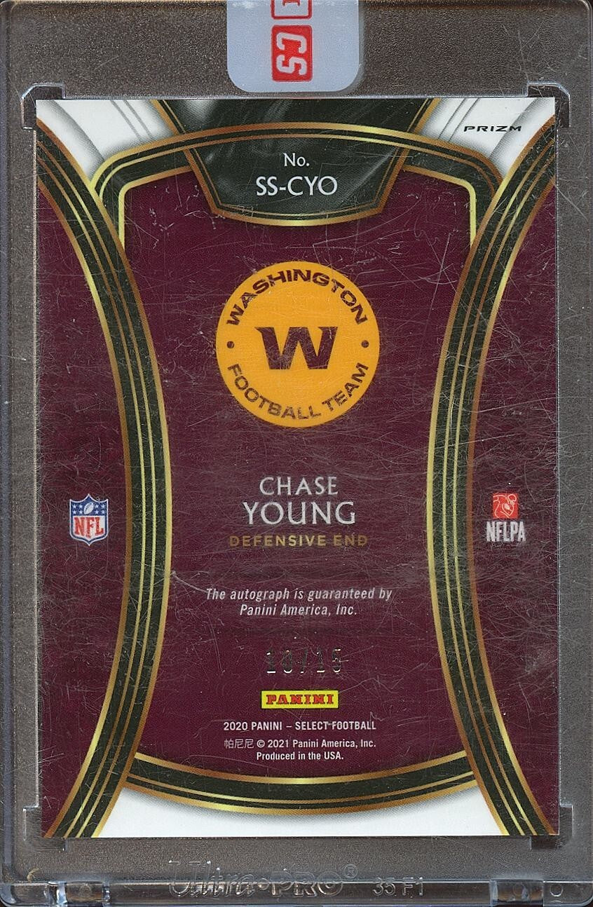 Chase Young 2020 Select Tie-Dye Auto Autograph RC Washington Redskins 10/15