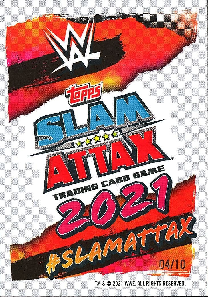 Randy Orton 2021 Topps Chrome Slam Attax Black Refractor WWE Wrestling 4/10
