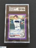 Spencer Torkelson 2020 Bowman Chrome Purple 1st Auto Autograph RC 37/250 SGC 10