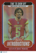 Jayden Daniels 2024 Absolute Introductions RED Rookie RC Commanders 116/150