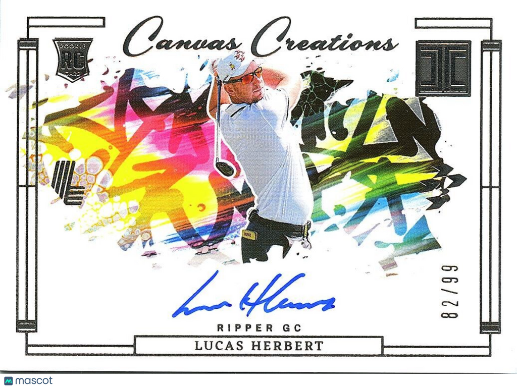 Lucas Herbert 2024-25 Impeccable LIV Golf On Card Auto Autograph Rookie RC 82/99