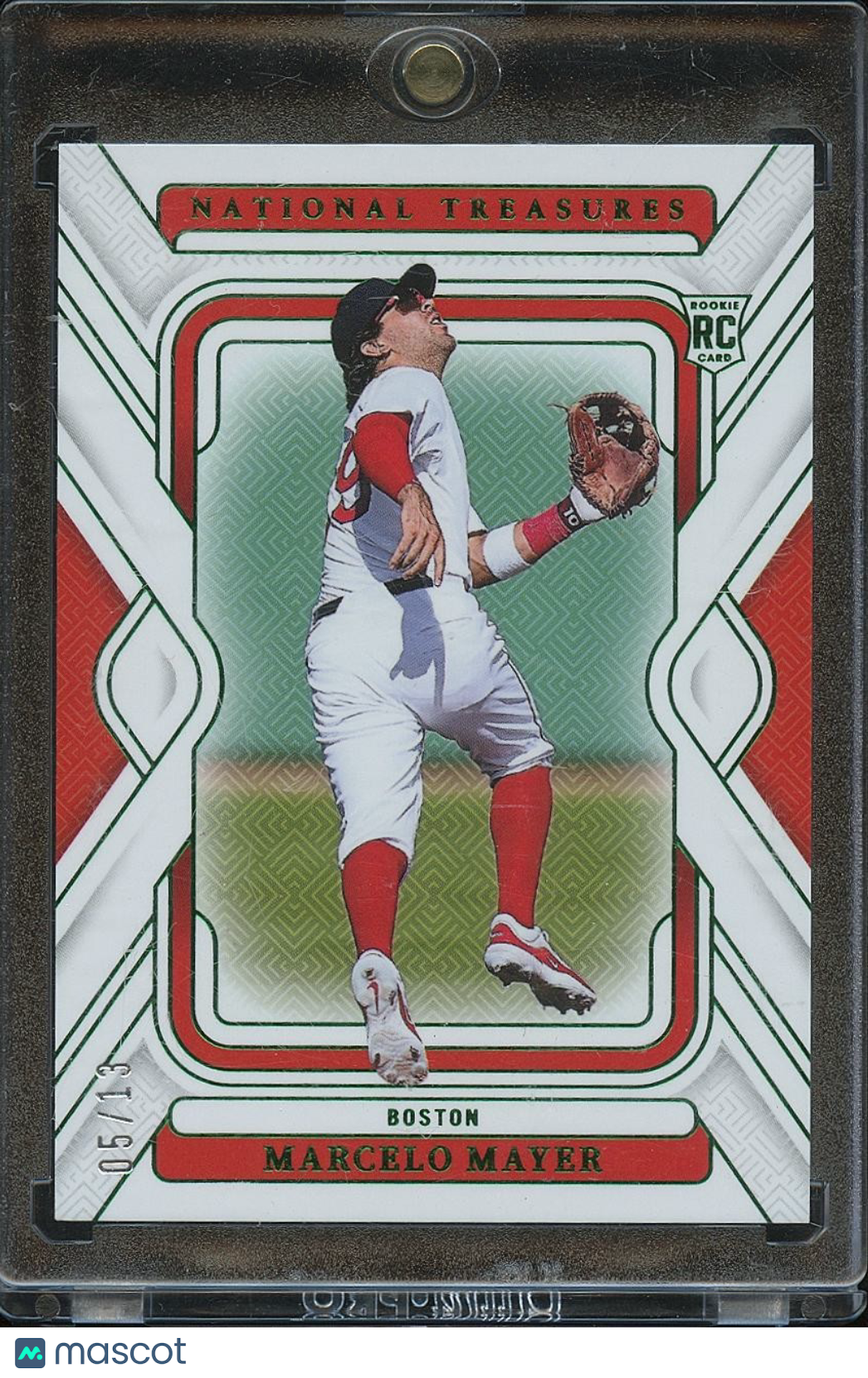 Marcelo Mayer 2025 National Treasures Emerald SSP RC Rookie Boston Red Sox 5/13