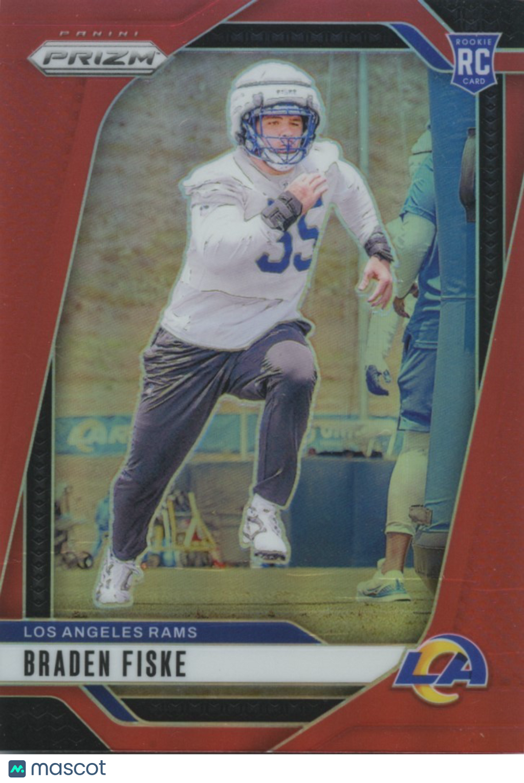 Braden Fiske 2024 Prizm Retail Red Prizm SSP SHORTPRINT Rookie RC LA Rams