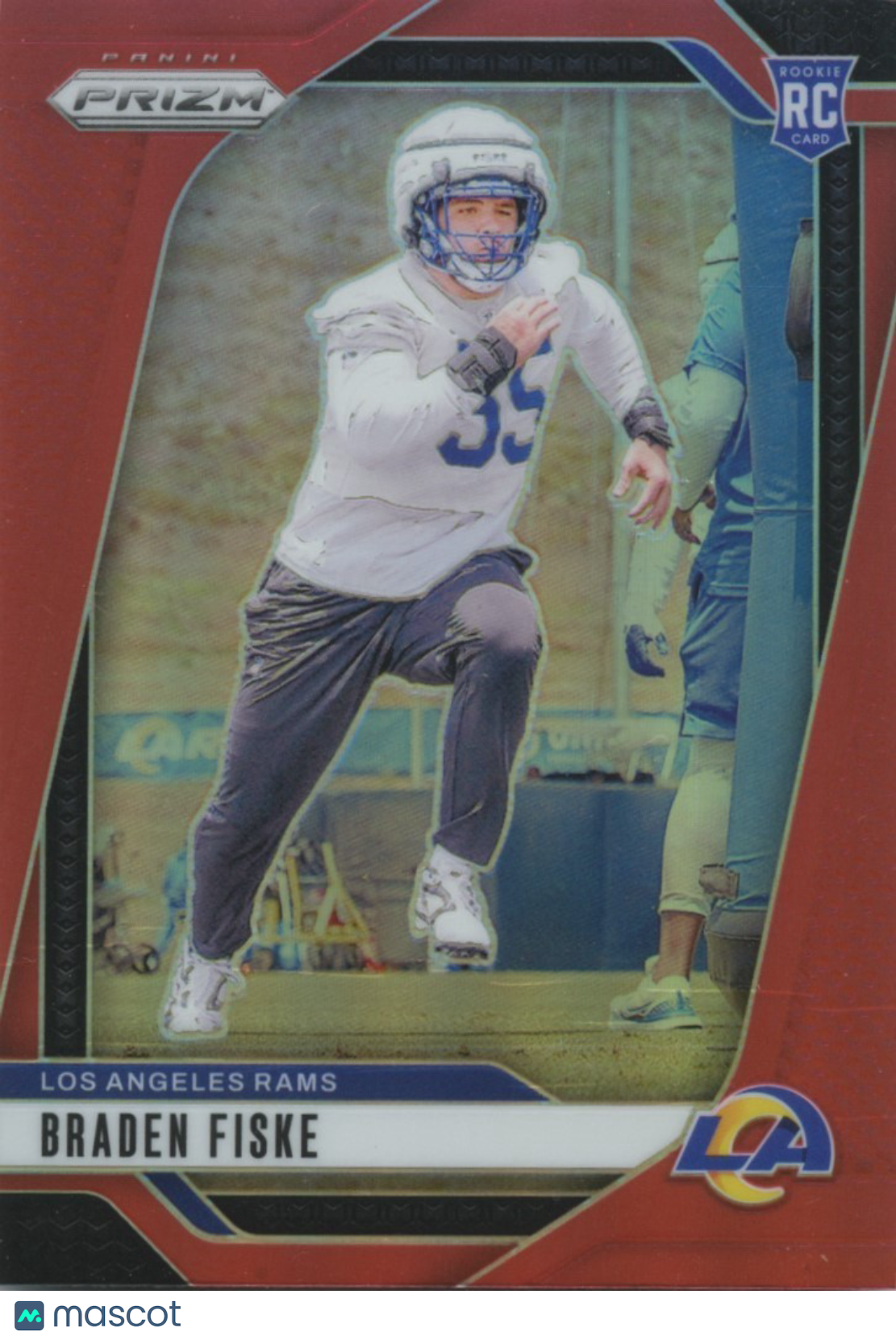 Braden Fiske 2024 Prizm Retail Red Prizm SSP SHORTPRINT Rookie RC LA Rams