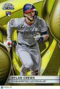 Dylan Crews 2025 Topps Chrome Black GOLD Refractor RC Rookie Nationals 7/50