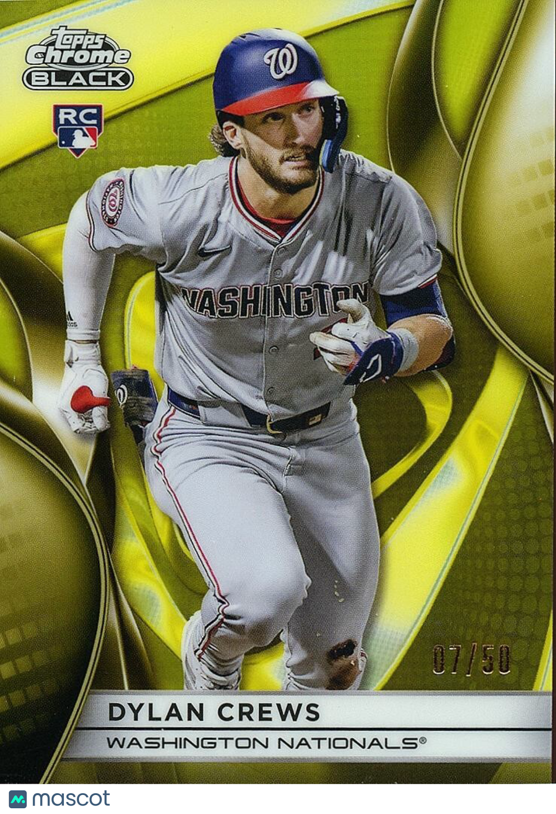 Dylan Crews 2025 Topps Chrome Black GOLD Refractor RC Rookie Nationals 7/50