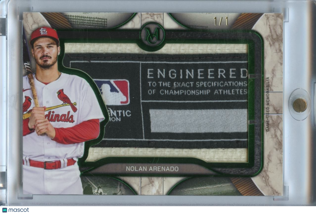 Nolan Arenado 2025 Museum Collection Game Worn Laundry Tag Patch Cardinals 1/1