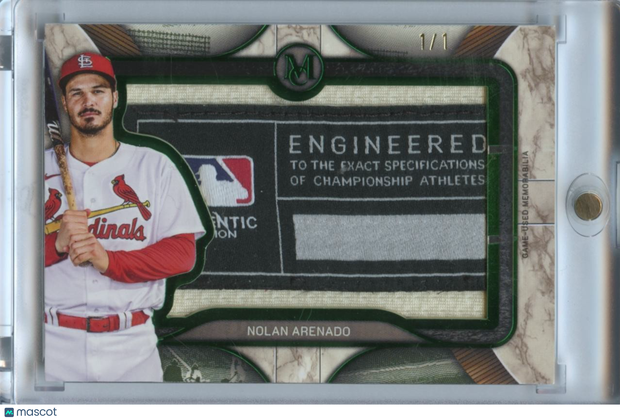 Nolan Arenado 2025 Museum Collection Game Worn Laundry Tag Patch Cardinals 1/1