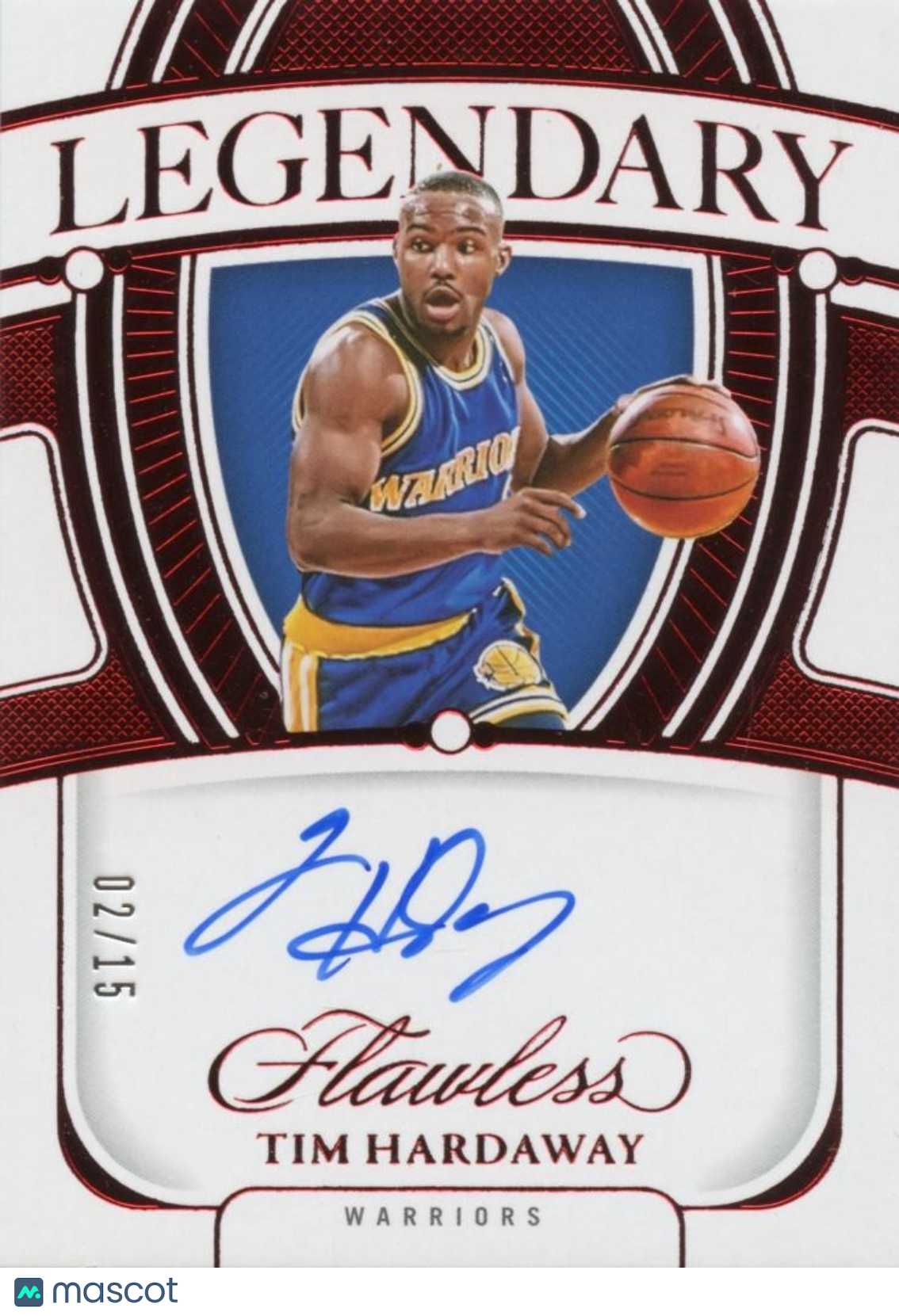 Tim Hardaway 2023-24 Flawless Auto Autograph Golden State Warriors 2/15