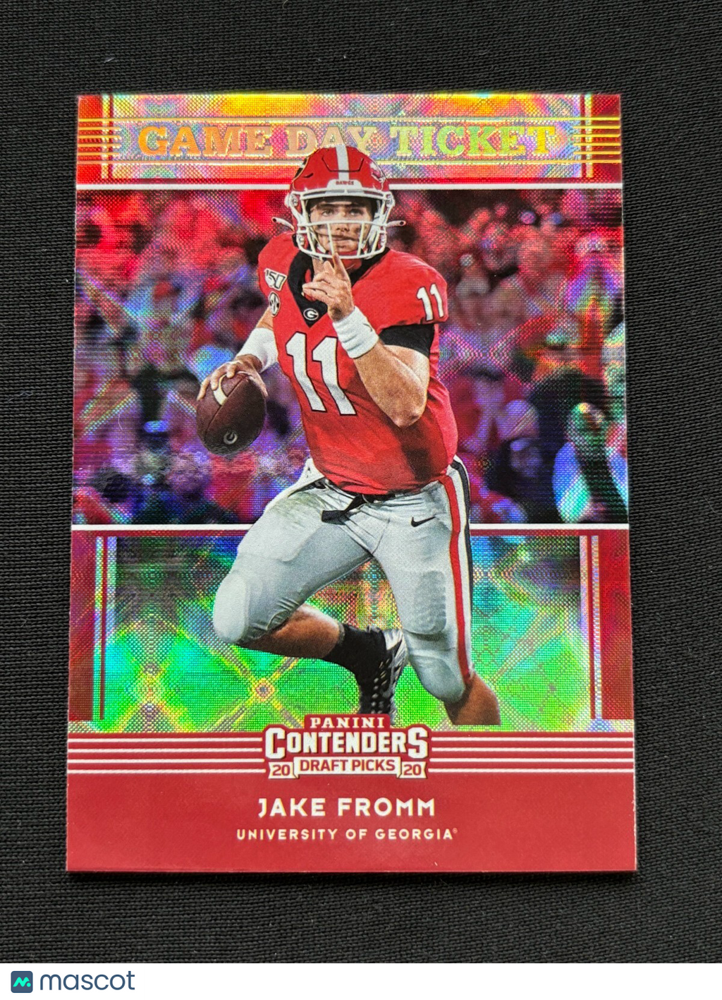 Jake Fromm 2020 Contenders GALCACTIC CASE HIT SSP RC Georgia Bulldogs