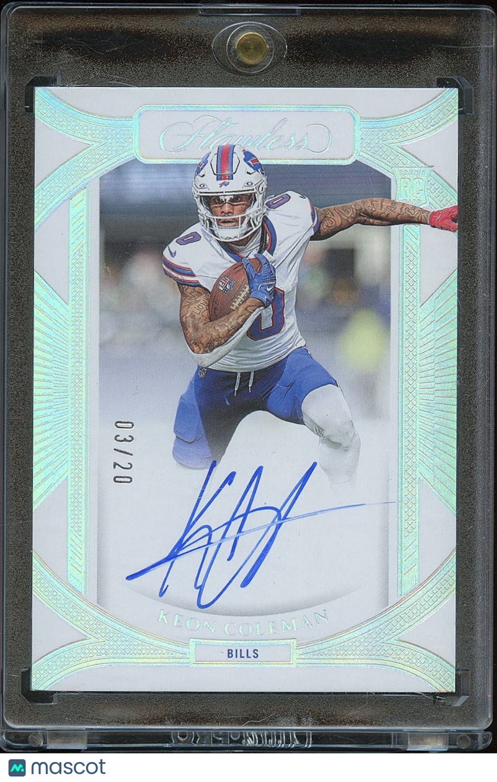 Keon Coleman 2024 Flawless On Card Auto Autograph RC Buffalo Bills 3/20