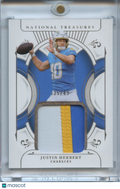 Justin Herbert 2025 National Treasures 3 Color Jersey Patch LA Chargers 35/49