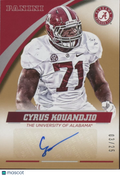 Cyrus Kouandjio 2015 Panini Multisport GOLD Auto Autograph RC Alabama 3/25