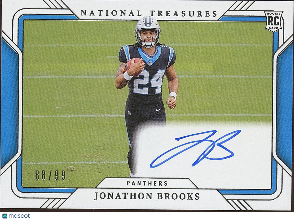 Jonathon Brooks 2024 National Treasures On Card Auto Autograph Panthers 88/99