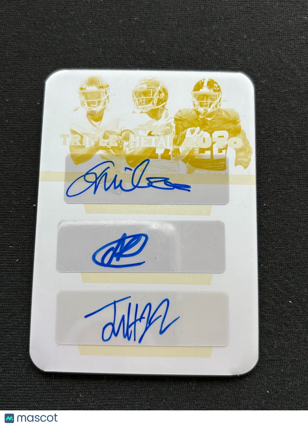 Jalen Milroe /Bond Haynes Leaf Triple Auto Autograph Printing Plate Alabama 1/1