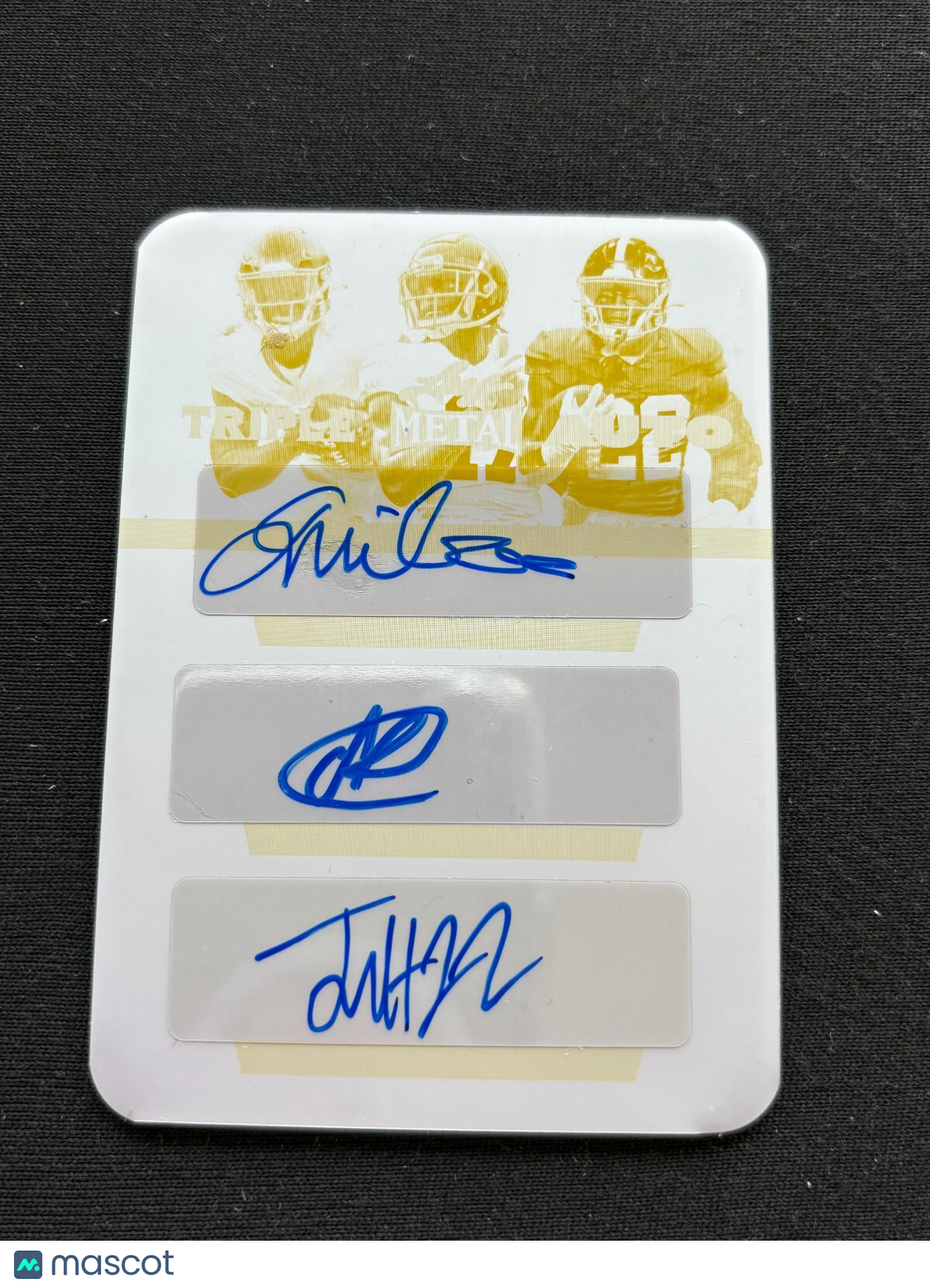 Jalen Milroe /Bond Haynes Leaf Triple Auto Autograph Printing Plate Alabama 1/1