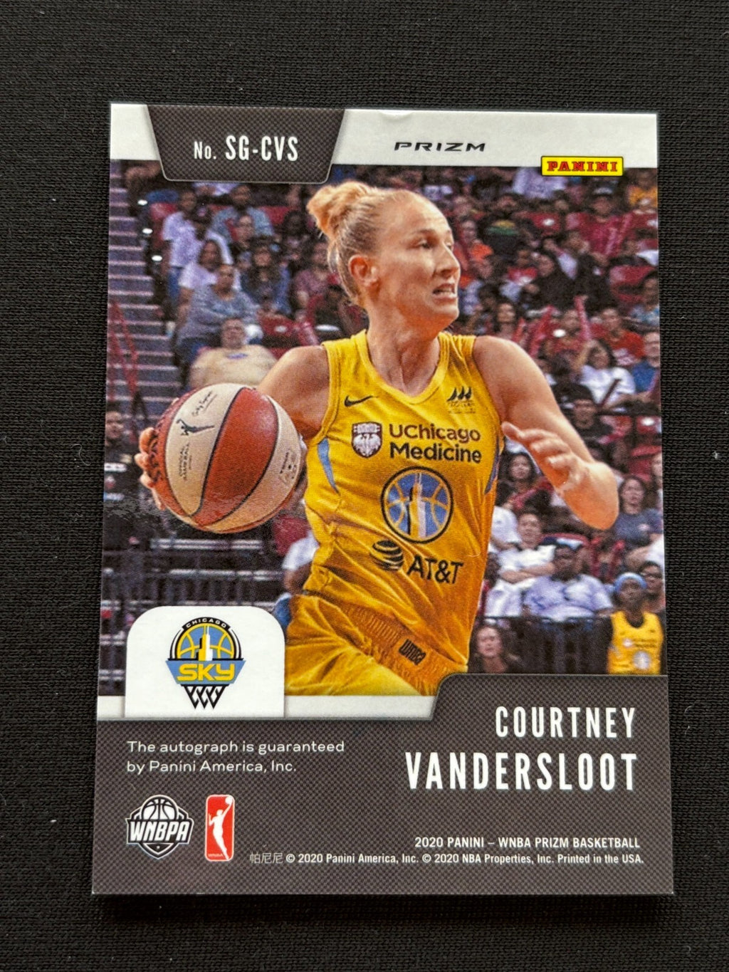 Courtney Vandersloot 2020 Prizm WNBA Signatures Auto Autograph Chicago Sky
