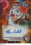 Dillon Gabriel 2023 Bowman's Best Orange Autograph JERSEY NUMBER Sooners 8/25