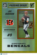 Joe Burrow 2023 Optic Passing Grade GOLD Prizm JERSEY NUMBER Bengals 9/10
