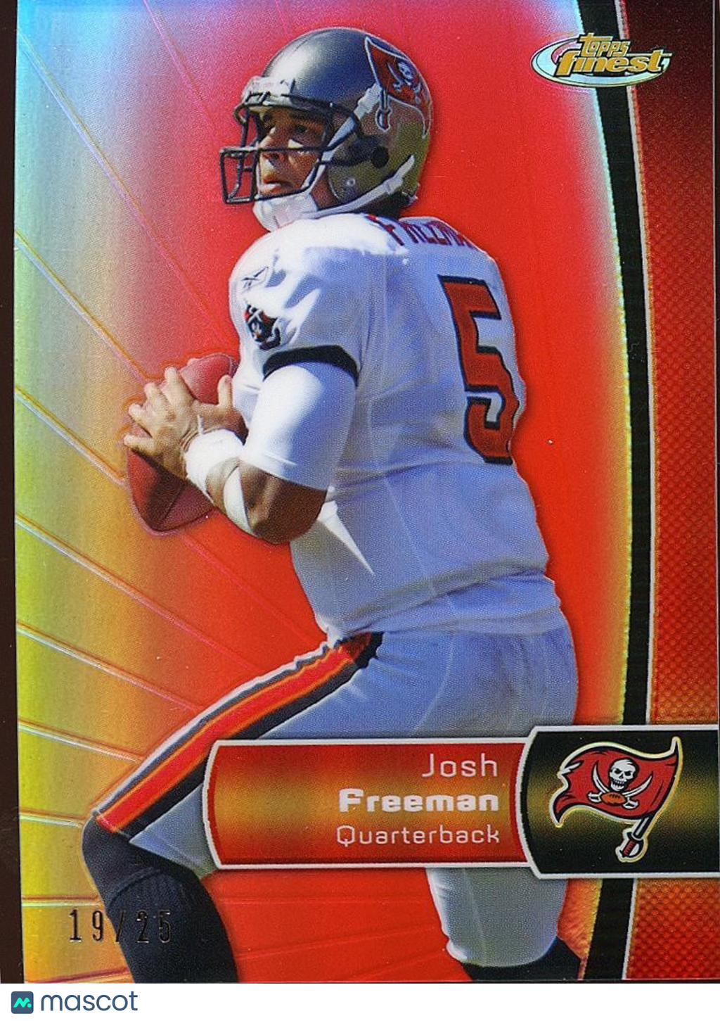 Josh Freeman 2012 Topps Finest Red Refractor Tampa Bay Buccaneers 19/25