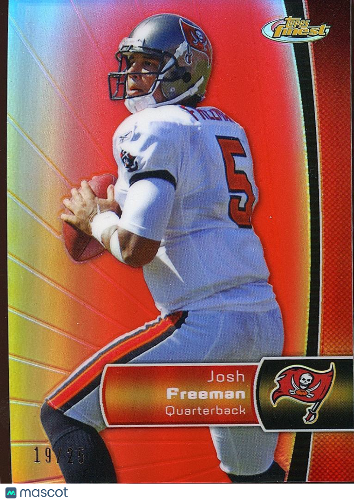 Josh Freeman 2012 Topps Finest Red Refractor Tampa Bay Buccaneers 19/25