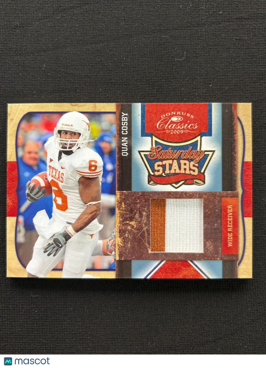 Quan Cosby 2009 Classics Game Worn 2 Color Patch RC Texas Longhorns 8/50
