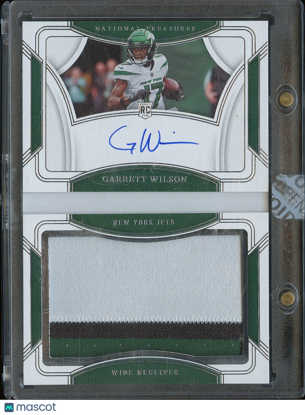 Garrett Wilson 2022 National Treasures Auto Autograph Booklet RC Patch Jets 7/49