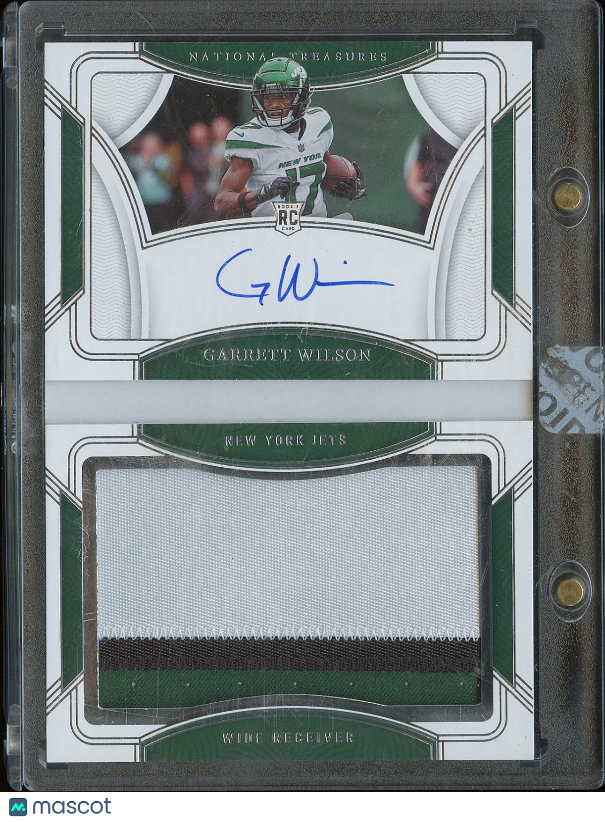 Garrett Wilson 2022 National Treasures Auto Autograph Booklet RC Patch Jets 7/49