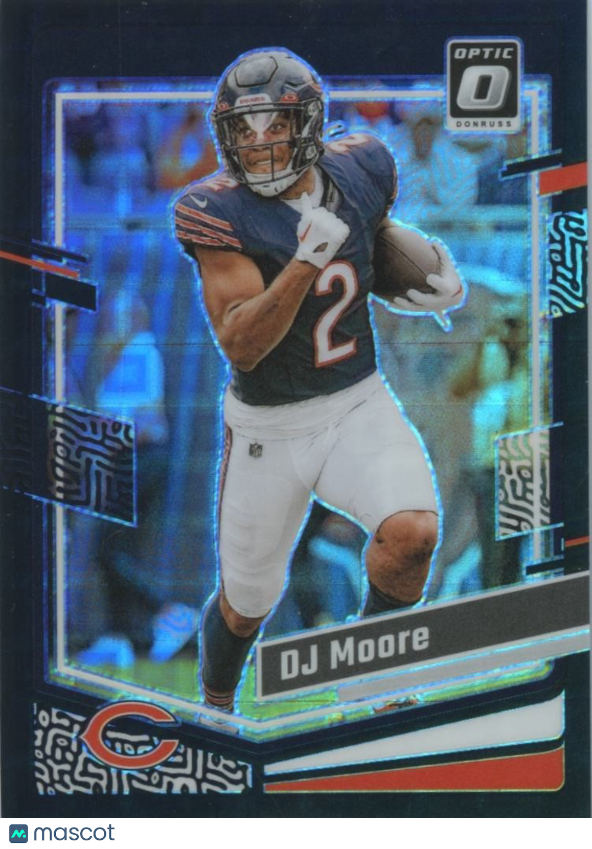 DJ Moore 2023 Optic Black Pandora Prizm SSP Chicago Bears 3/25
