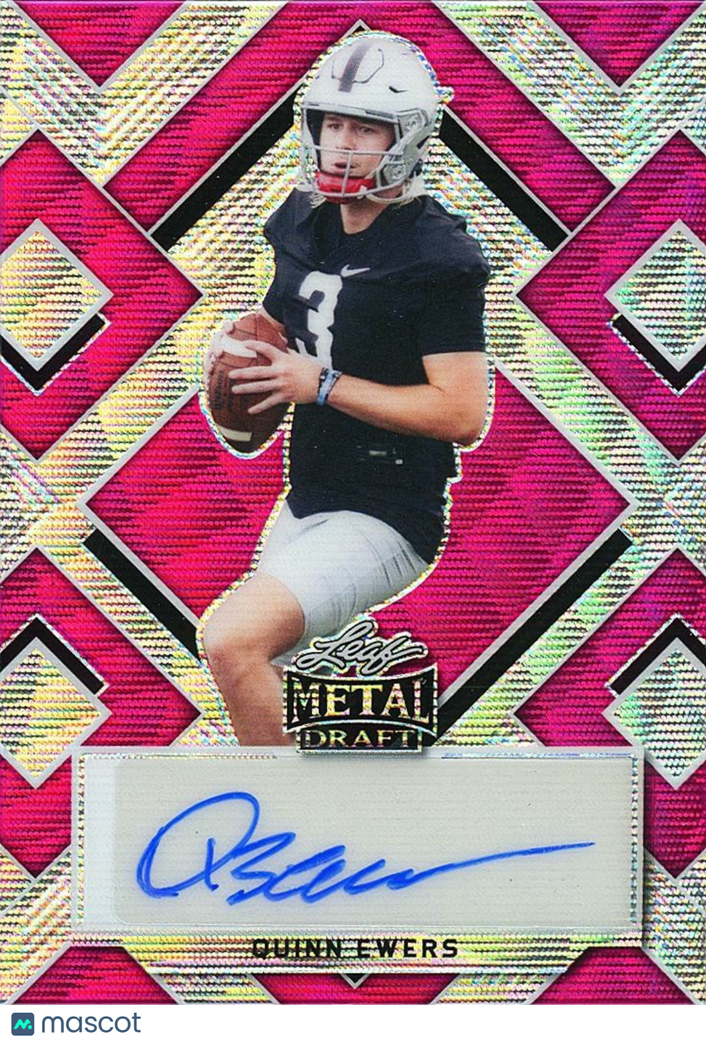 Quinn Ewers 2022 Leaf Metal Auto Autograph RC Ohio State Texas Longhorns 14/15