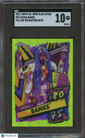 Sasha Banks 2021 Topps Chrome Slam Attax Yellow Refractor 83/99 SGC 10
