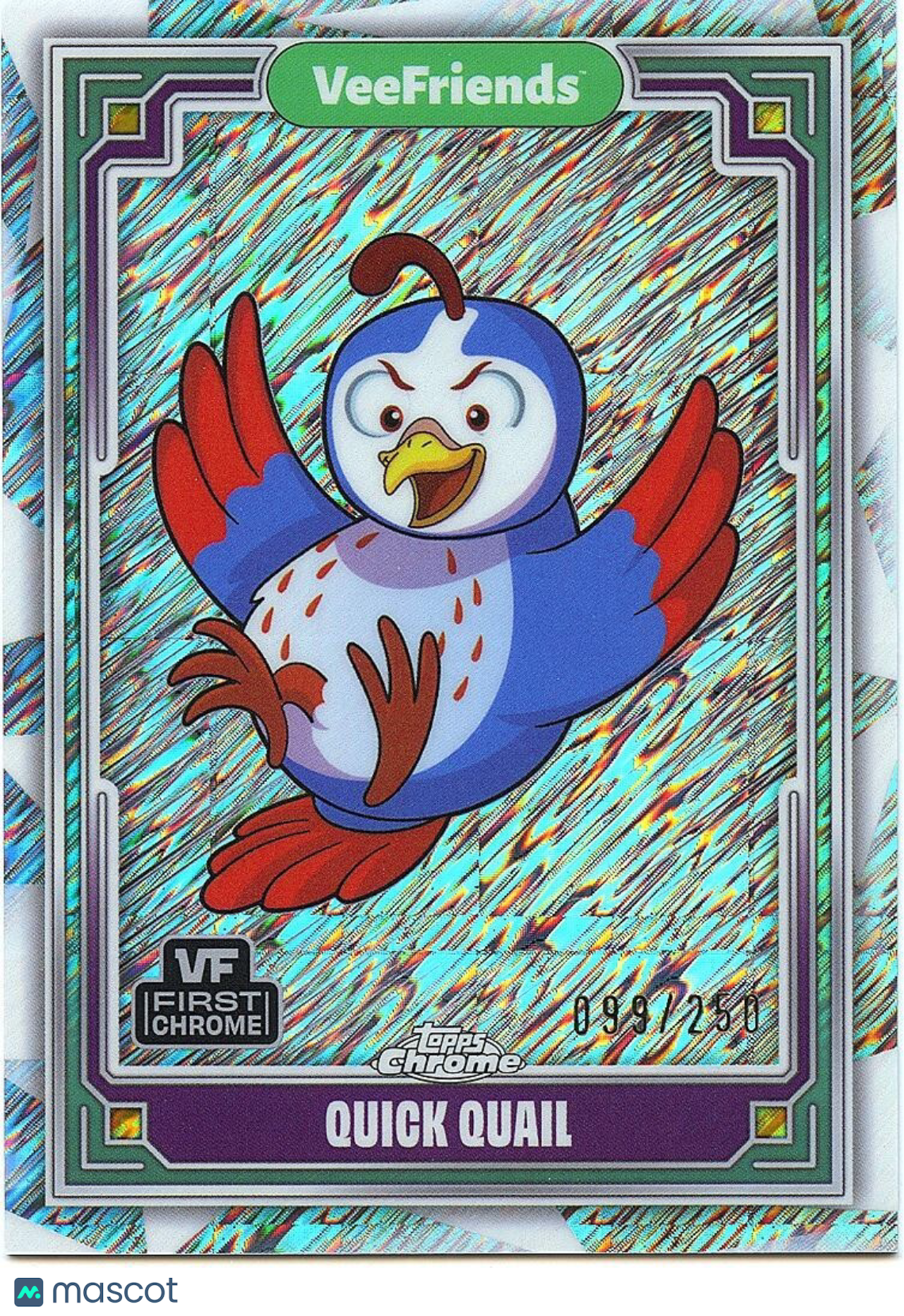 2025 Topps Chrome Veefriends Quick Quail Silver Shimmer 099/250 - VF-99