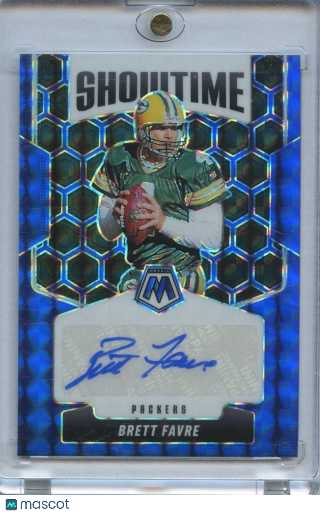 Brett Favre 2025 Mosaic Showtime Blue Auto Autograph Green Bay Packers 9/65