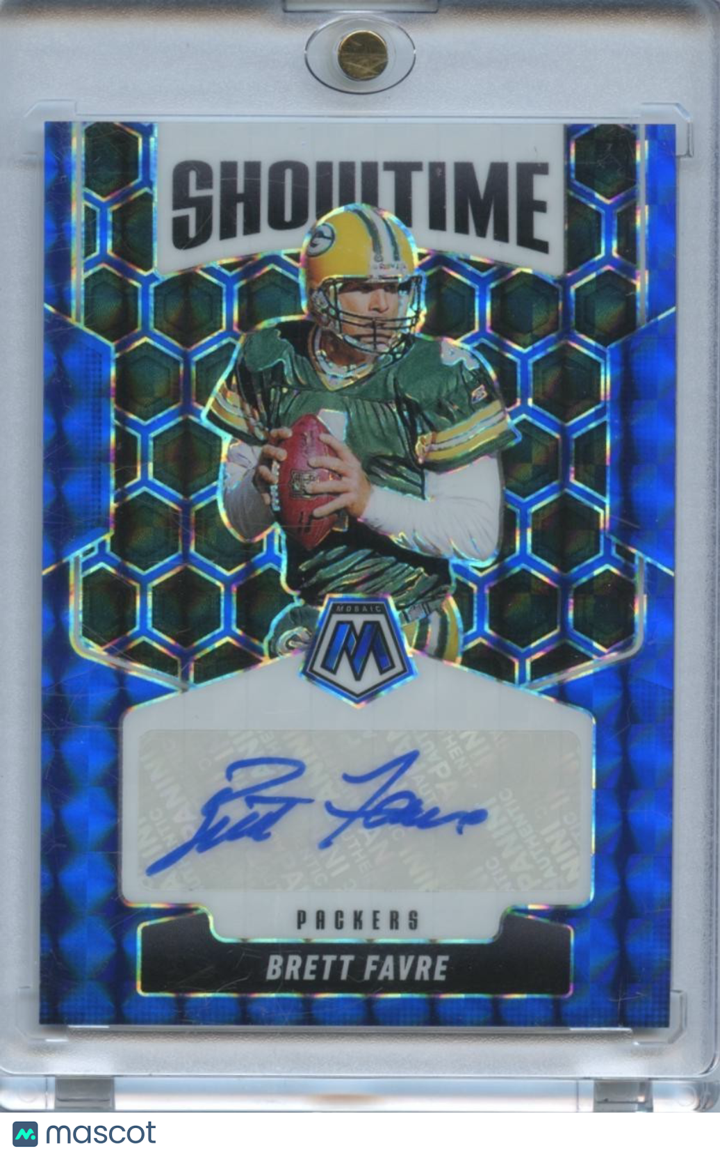 Brett Favre 2025 Mosaic Showtime Blue Auto Autograph Green Bay Packers 9/65