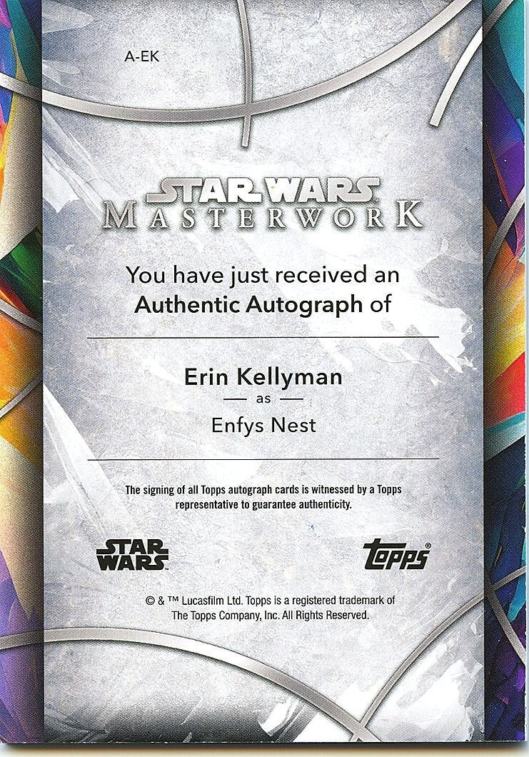 Erin Kellyman as Enfys Nest Topps Star Wars Masterworks On Card Auto Autograph