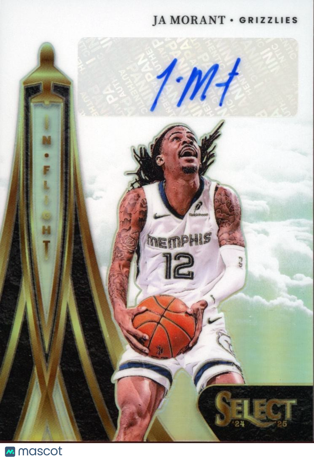 Ja Morant 2024-25 Select In Flight Auto Autograph Memphis Grizzlies 55/149