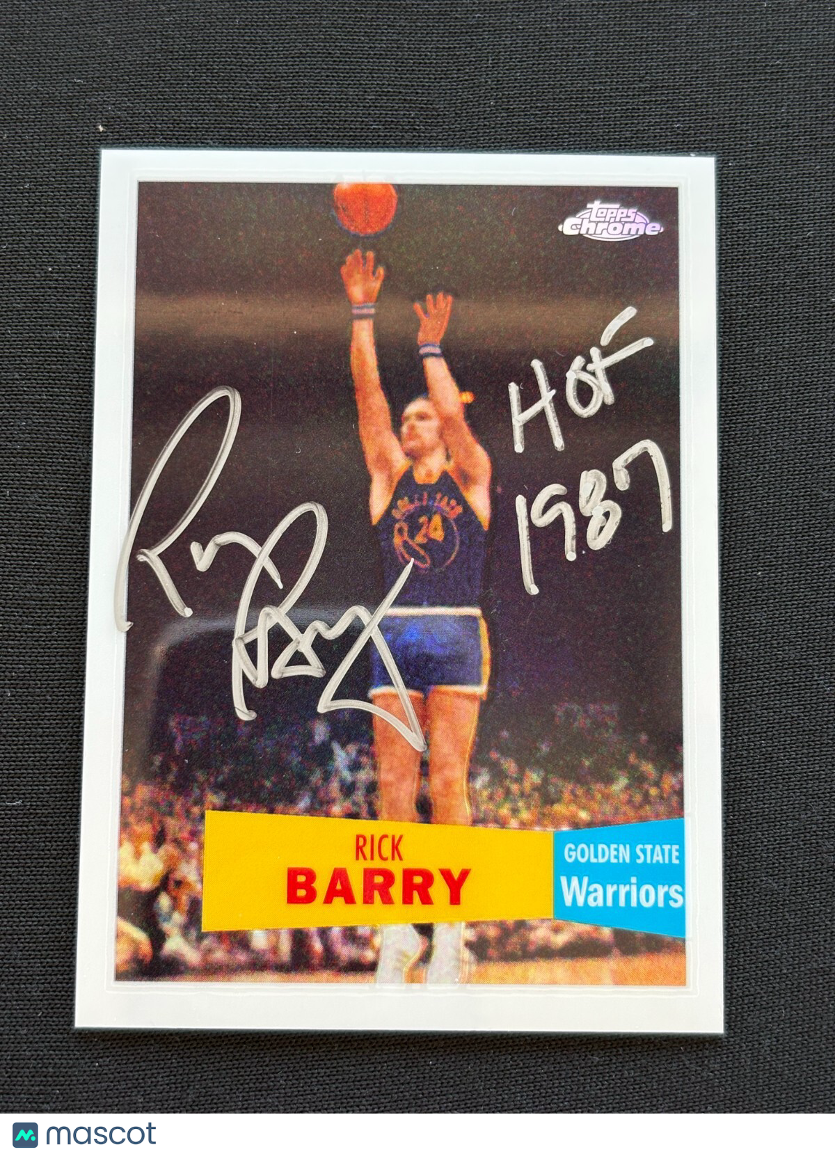 Rick Barry 2008 Topps Chrome 57-58 Inscription IP Auto Autograph Warriors 60/99