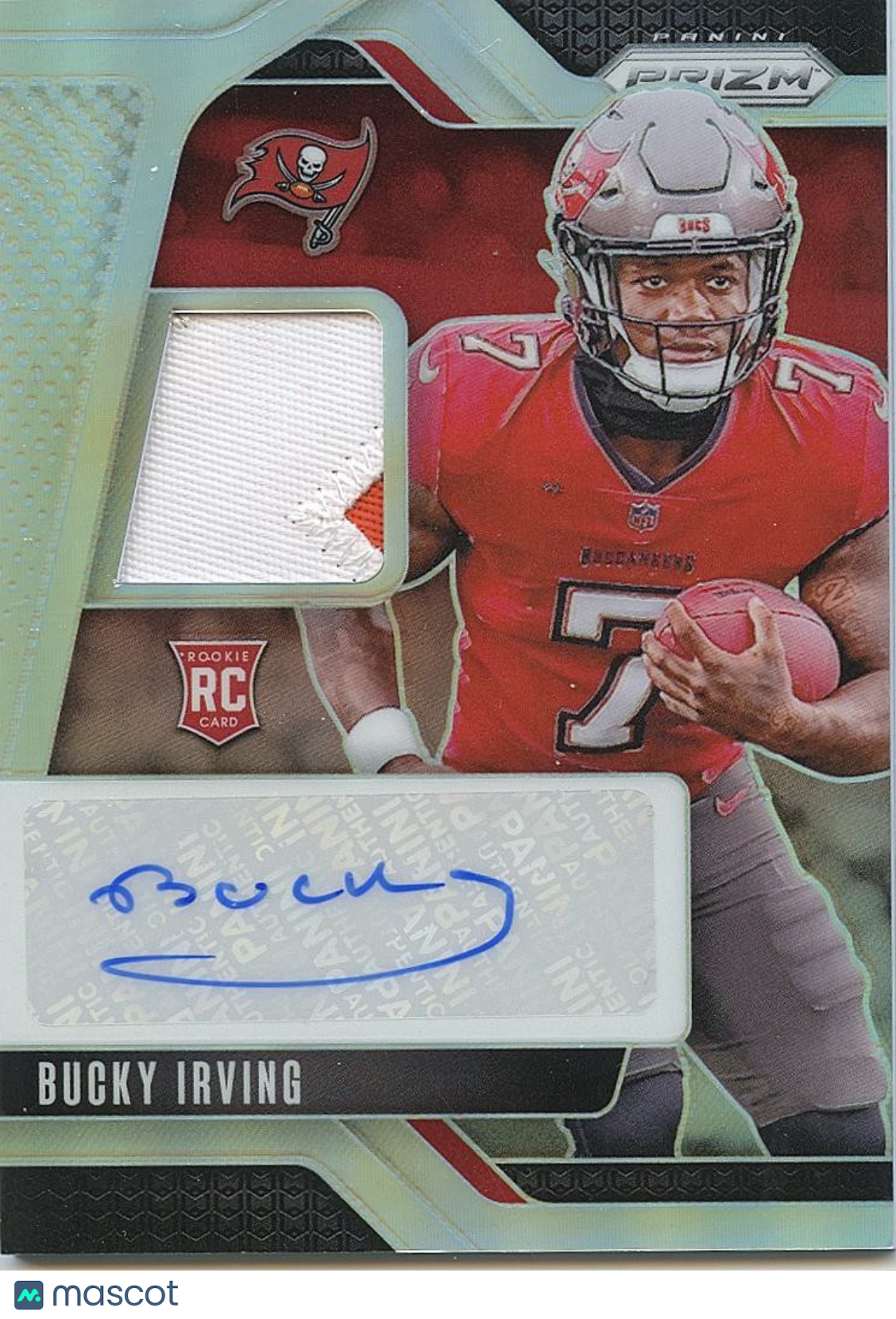 Bucky Irving 2024 Prizm Auto Autograph Patch Rookie RC Tampa Bay Buccaneers 1/99