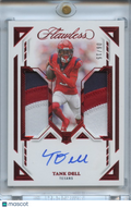 Tank Dell 2023 Flawless Auto Autograph Patch RC Red Houston Texans 6/15