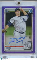 Tarik Skubal 2020 Bowman Chrome 1st Purple Auto Autograph RC Tigers 53/250